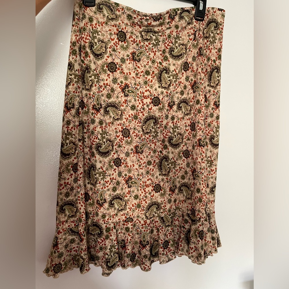 cream midi skirt vintage